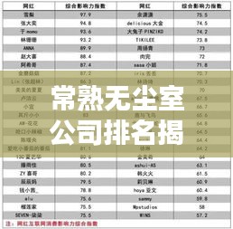 常熟无尘室公司排名揭晓，行业影响力不容小觑