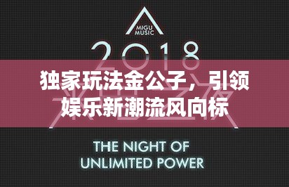 独家玩法金公子，引领娱乐新潮流风向标