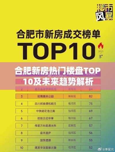 合肥新房热门楼盘TOP10及未来趋势解析